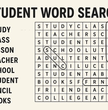 Student  Word Search 