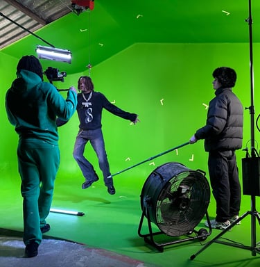 tournage sur fond vert / green wall pour effet spéciaux