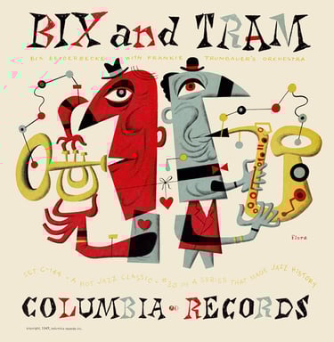 Bix and Tram is an album cover done by Jim Flora.