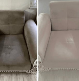 Avant après nettoyage fauteuil textile Toulouse – détachage professionnel