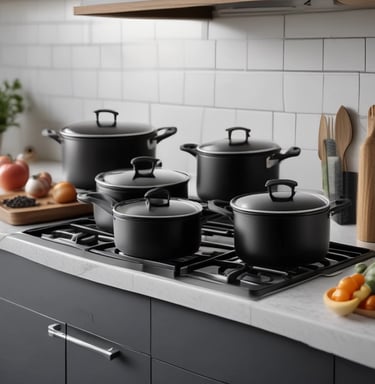 panelas em um fogão