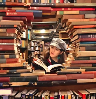Profile photo of reading in a book store