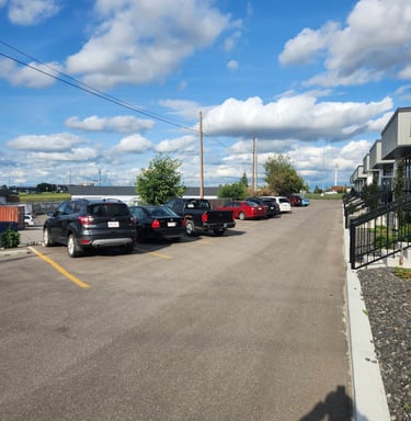 Plenty parking spots.