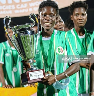 A post from Comfort Owusu, a football player for Hasaacas Ladies and Ghana national team(black princ