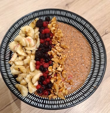avoine chia lait végétal petit déjeuner équilibré lyon
