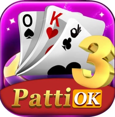 Group of friends smiling and playing 3 Patti at a festive gathering, cards and cash spread out on th