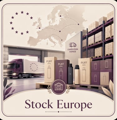 Stock Europe grossiste pour puffs jetables chez Vapobar.fr