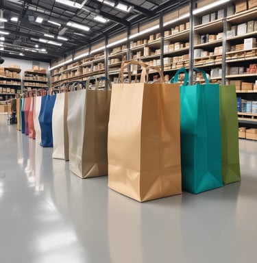 Two workers in high-visibility jackets are handling packages near a large garbage truck. One person is throwing a cardboard box towards the truck while the other stands holding bags. The ground is cobblestone, and the setting appears to be a dimly lit urban street at night.