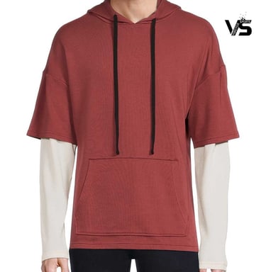short sleeve pullover hoodie