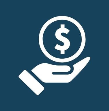 Icône leasing et crédit pour solutions de paiement et caisses enregistreuses