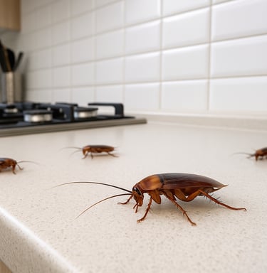 infesta de cucarachas en cocina