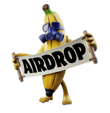 a banana peeler wearing a gas mask and a gas mask