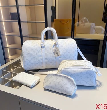 a white louis vuittououou baguett bag