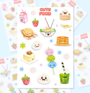 Stickers food kawaii coréen japonais