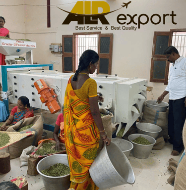 Bulk spice export loading zone prepared for Gulf shipment