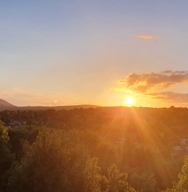 Sunset over Colne, Lancashire