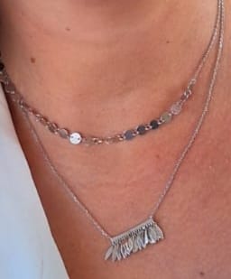 Colliers en argent plaqué rhodié sans pierres