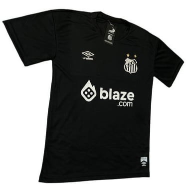 a black and white soccer jersey shirt with a white and black soccer jersey, santos of neymar