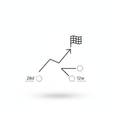 Gráfico de progreso con decisión final