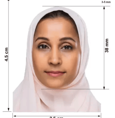 UAE visa photo size