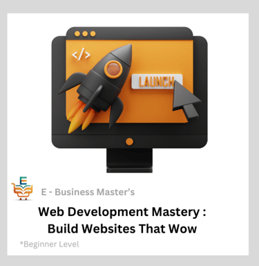 e business master trending course 3 , where people learn no code web development