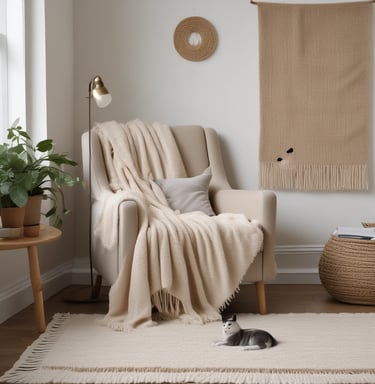 a living room with a couch, chairs, and a table