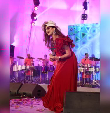 Singing On Stage Kavita Raam