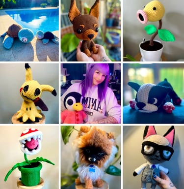 créatrice captain crochet Jeanna amigurumi toulon creation personnalisée manga jeux vidéos