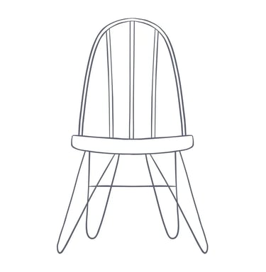 A sturdy four legged chair