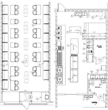 Example of a floor plan used for permit submission