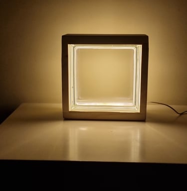 lámpara bloque cristal