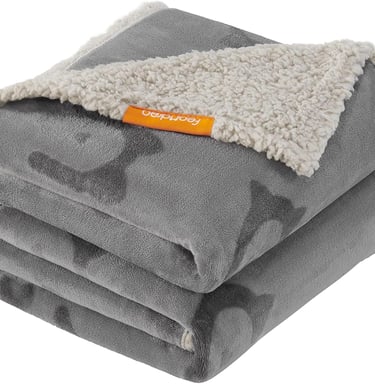 Feandrea Waterproof Dog Blanket, Sherpa Fleece Pet Throw Blanket for Medium and Large Dogs