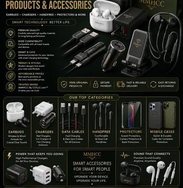 (MMHCC) 🌐 CS7LLC.com™ Mobiles Electronics Products & Accessories (Earbuds, Chargers, HandFree, Prot