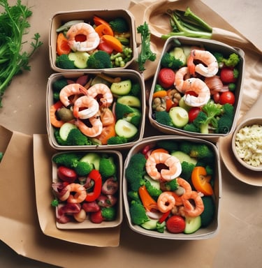 A colorful plate featuring grilled chicken, steamed broccoli, and mixed vegetables arranged appetizingly on a rustic wooden table.