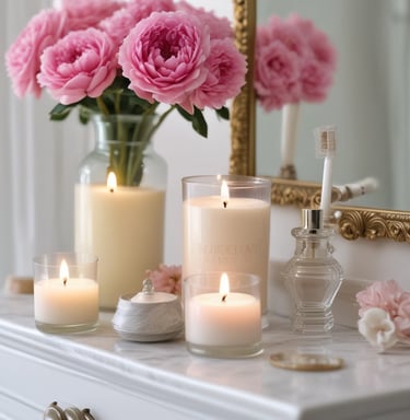 Spotlight on a special offer tag hanging over a selection of unique gifts