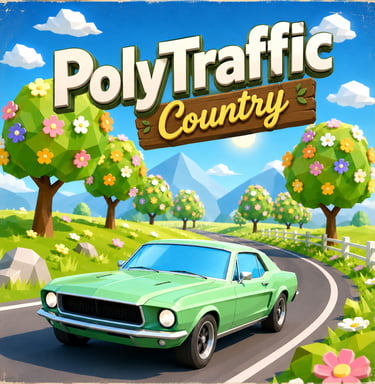 Poly Traffic colorful endless racing gameplay