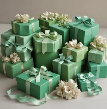 A romantic setting showcasing a cash gift option with a stylish card.