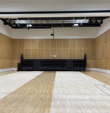 Whitley Bay HighSchool Refurbished Main hall 365m2 Sanding and Sealing