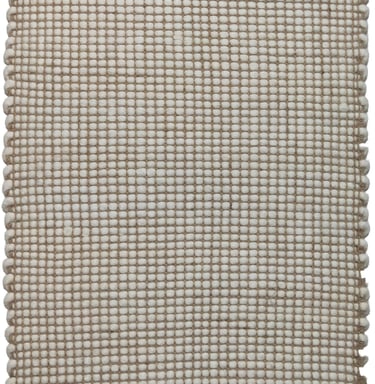 a white and beige rug rug with a white and beige rug