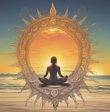 An abstract representation of stress melting away, with gentle waves and soothing colors.