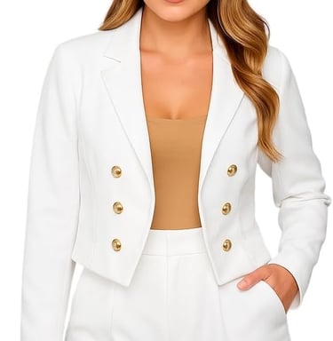 Blazer Feminino Casaquinho Cropped