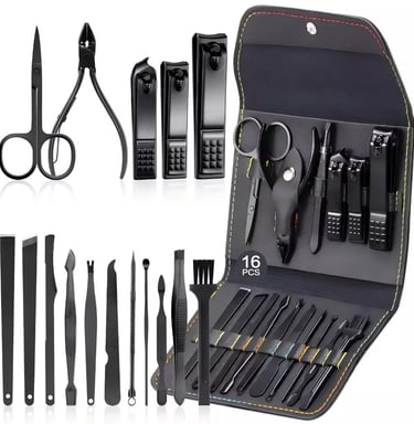 Kit 16 Pçs/Set Profissional Aço inoxidável Para Manicure Pedicure