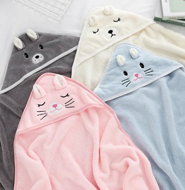 Toalha De Banho Bebê Capuz Roupão Infantil Recém Nascido