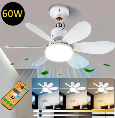 Ventilador Teto Com Luz 80W Integrada 