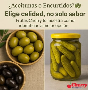 Aceitunas y encurtidos variados