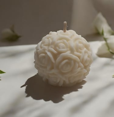 Rose ball candle
