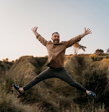 homme qui saute regain de vitalité