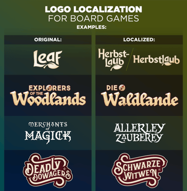 German logo localizations for board games