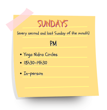 Yoga Nidra circles in Lisbon on Sundays in Little Yoga Space Lisboa.