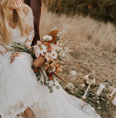 Bouquet Mariage fleurs sauvage bohème 